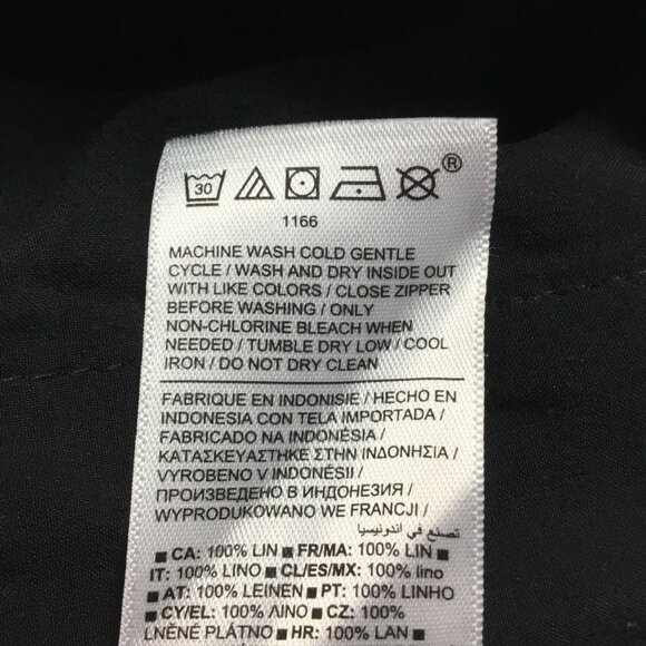 Athleta Linen Pant Womens Large Black Linen Drawstring Relaxed Fit Pant - Picture 13 of 13